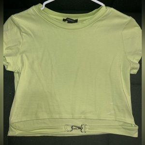 Green crop top